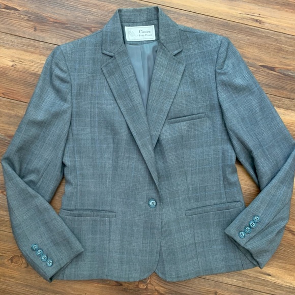Vintage 80’s Evan Picone Classica Houndstooth One Button Blazer Sz 6 - Picture 1 of 14